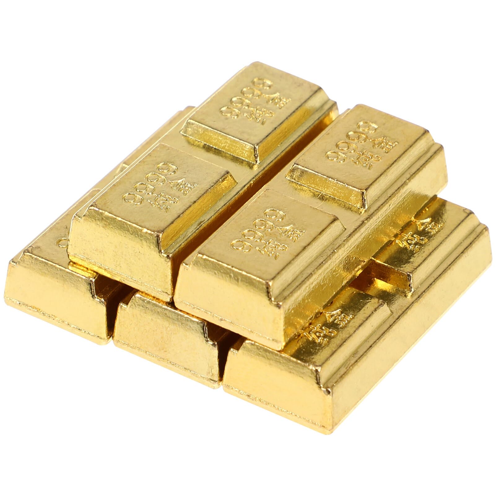 NUOBESTY 5pcs Fake Gold Bar Replica Gold Bar Fake en Brick Bullion Decorations Realistic Brick Feng Shui Wealth and Luck Gift