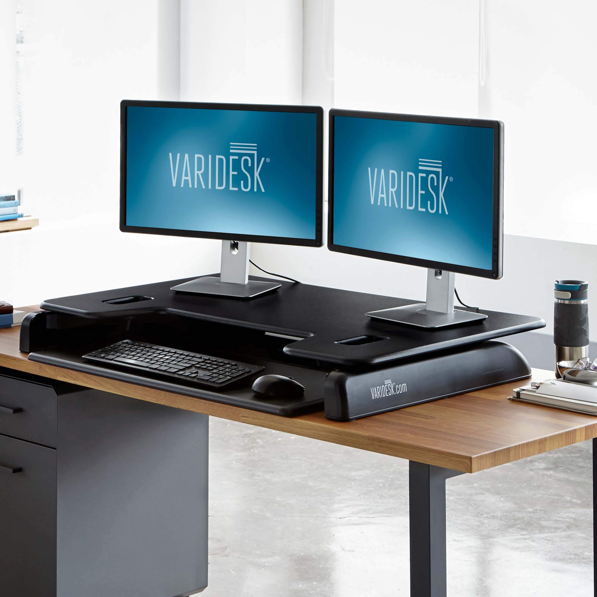 VARIDESK Taller Height Adjustable Standing Desk Converter Exec 40