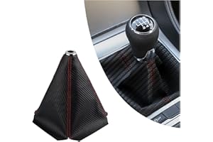 Car Shift Boot,Carbon Fibre Leather Gear Shift Cover for Dust Preventions & Car Decorations,Universal Manual/Automatic Shift 