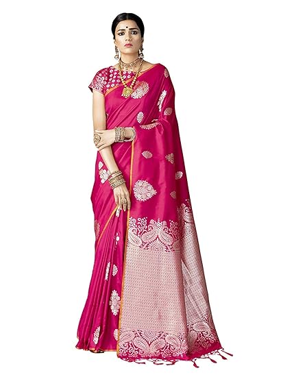 Women's Banarasi Kanchipuram Silk Saree With Blouse Piece
