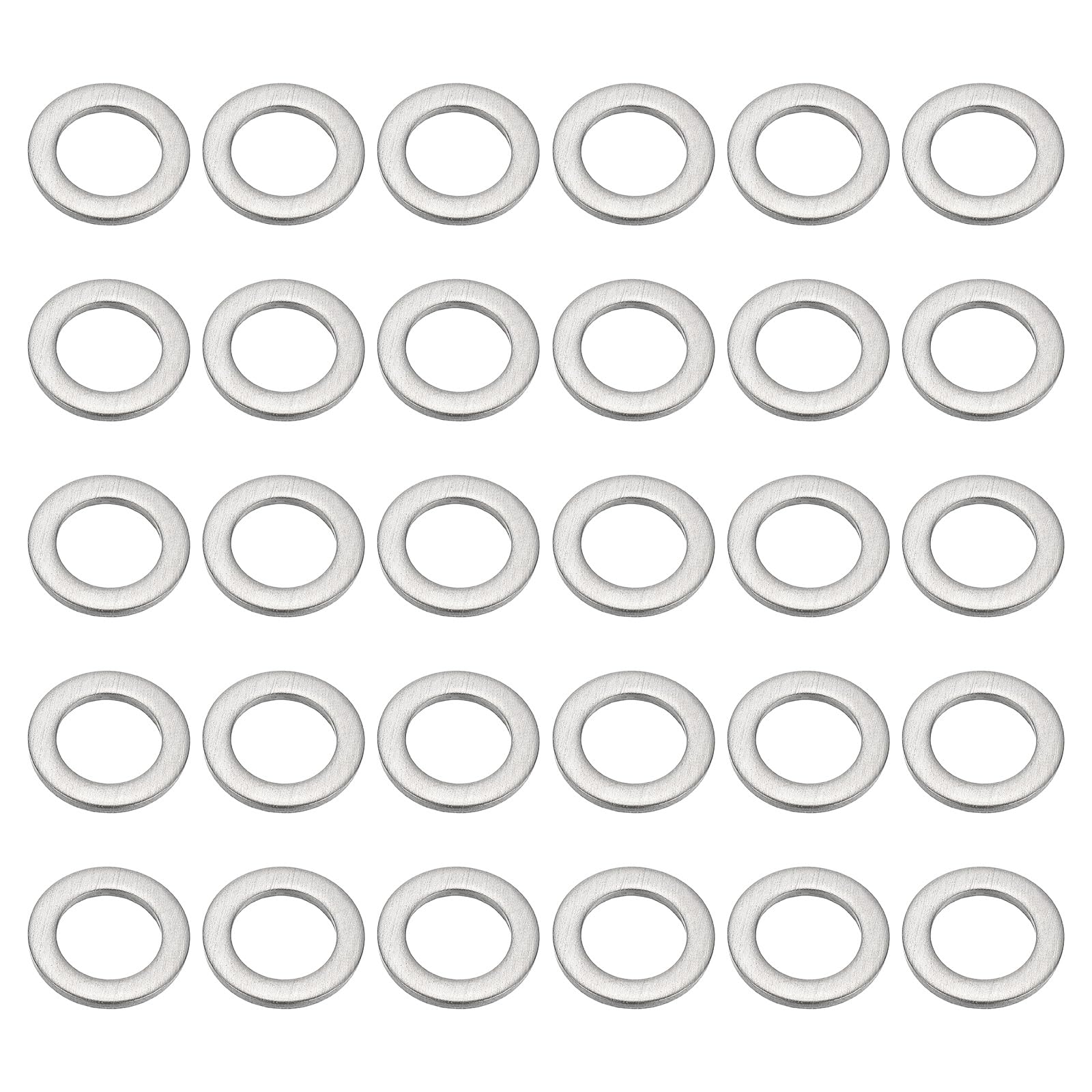 PATIKIL 304 Stainless Steel Flat Washer, 30 Pack 4/9" ID x 4/5" OD x 0.08" Thickness Metal Fender Washers Small Washers for Screws Bolts Assortment