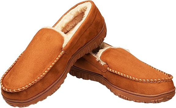mens moccasin slippers size 13