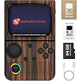 R36T Retro Gaming Console, 3.5'' IPS Screen, Open Source System Support WI-FI Download Multiple Emulator, WiFi Networked Fighting, Portable Gaming Player for Travel with Portable Case(Coffee Brown)