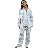 YiNi LuLu Womens Pajamas Set 2 Piece Long Sleeve Sleepwear Button Down Pjs Lounge Set Nightwear with Pockets