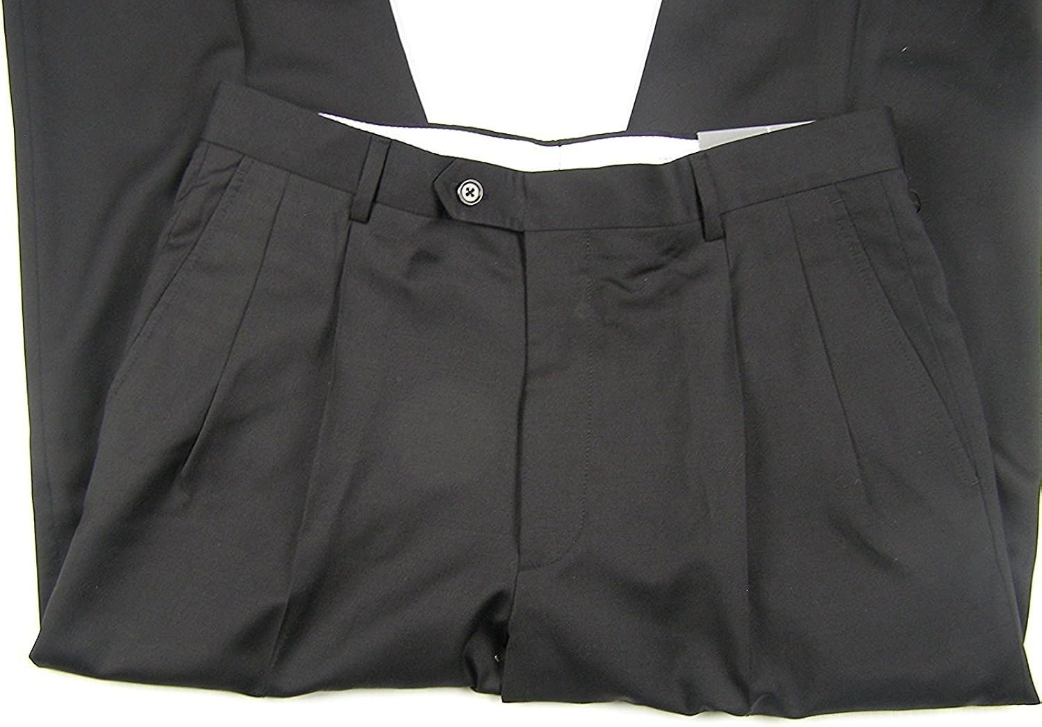 Kirkland Signature Men's Wool Pleated Dress Pant with Cuff 34 x 30