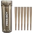 Free Boy Cone Loader–King Size Pre Roll Machine-Transparent Cone Loader,Stuffer,Filler - Includes 6 King Size Pre Rolled Cones (Black)