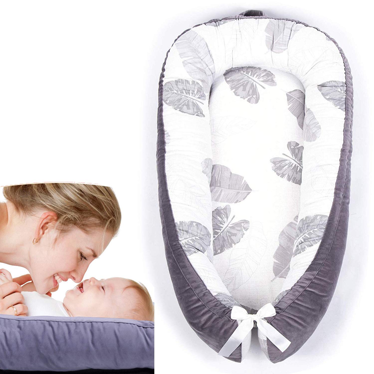Baby Lounger,Reversible Newborn Co Sleeping for Bed 100
