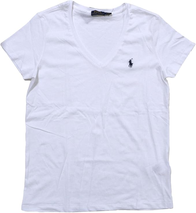 ralph lauren white v neck t shirt