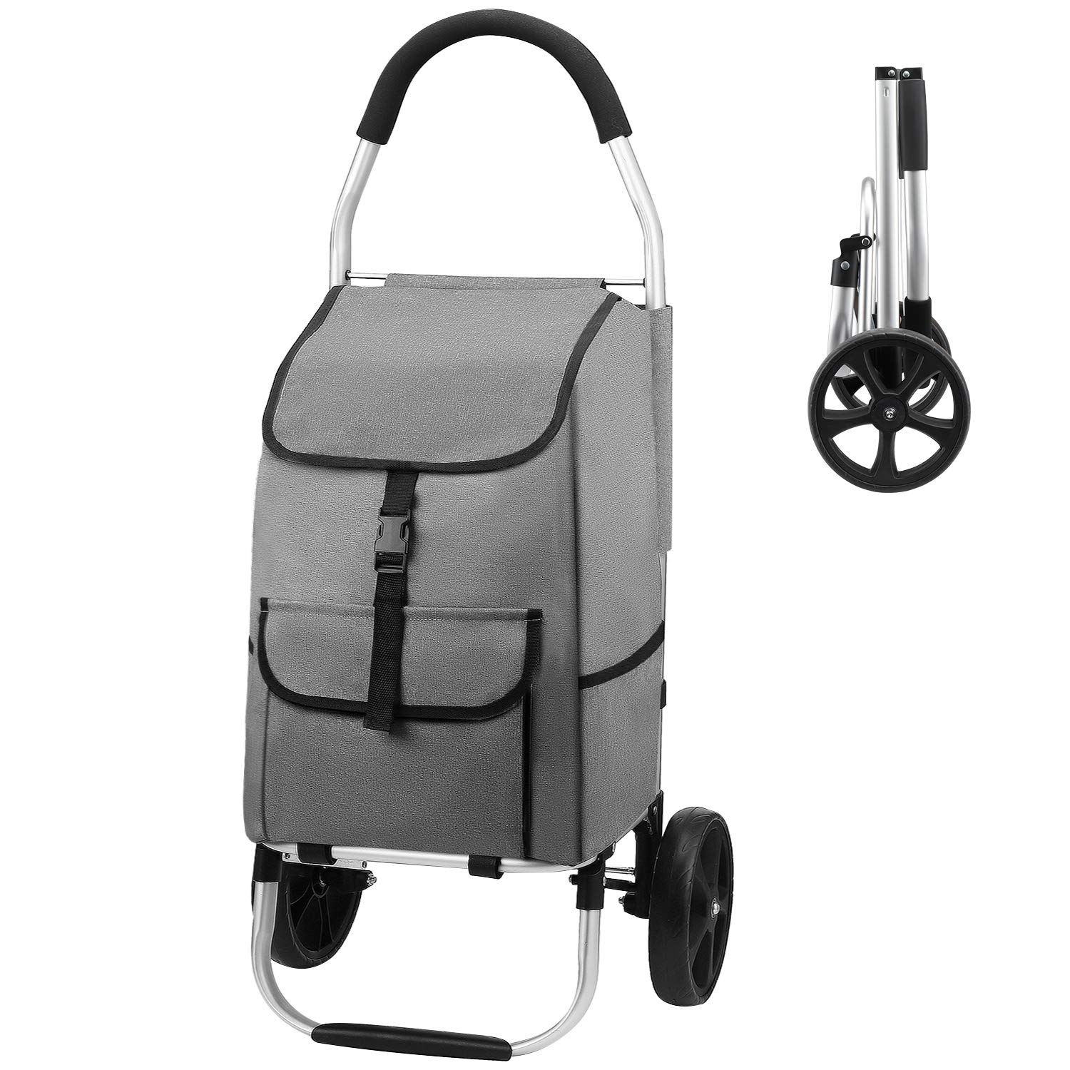 Buy MFAVOUR Shopping Trolley, Folding Shopping Trolley on Wheels with