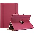 ProCase 9"-10.1" Inch Universal Tablet Case with 360 Degree Rotatable Kickstand, Protective Cover Stand Folio Case for 9 10 10.1 Inch Android Touchscreen Tablet Multiple Viewing Angles -Wine