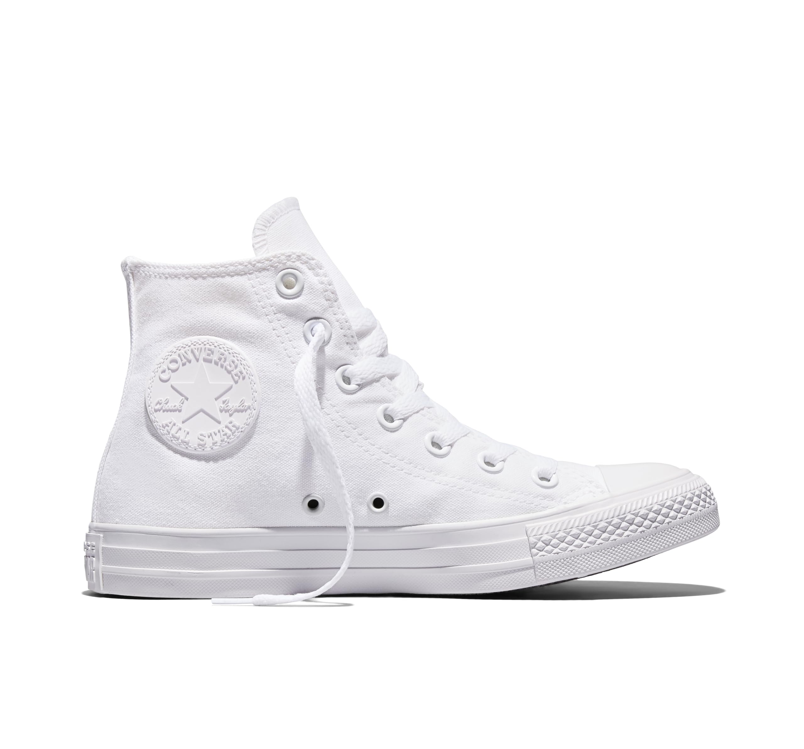 Converse Unisex Chuck Taylor All Star Canvas HI, White/White/Silver, 4.5 Image