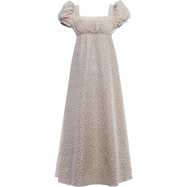 empire waist puff sleeve dress 40