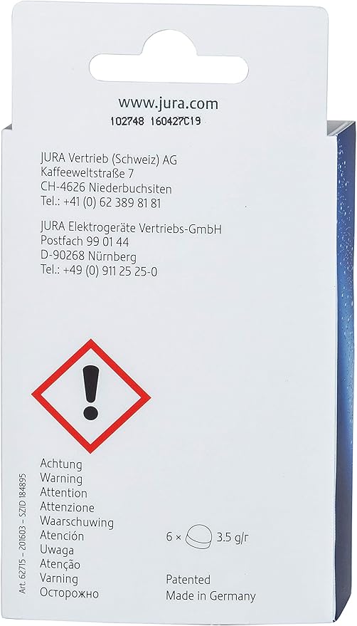 Descalling Tablets And Cleaning Tablets For Jura Capresso Automatic Coffee And Espresso Machines Combi Pack Amazon Ca Home