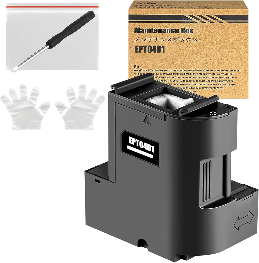 SHUOLEI T04D1 Ink Maintenance Box Waste Tank for Epson XP WF EcoTank