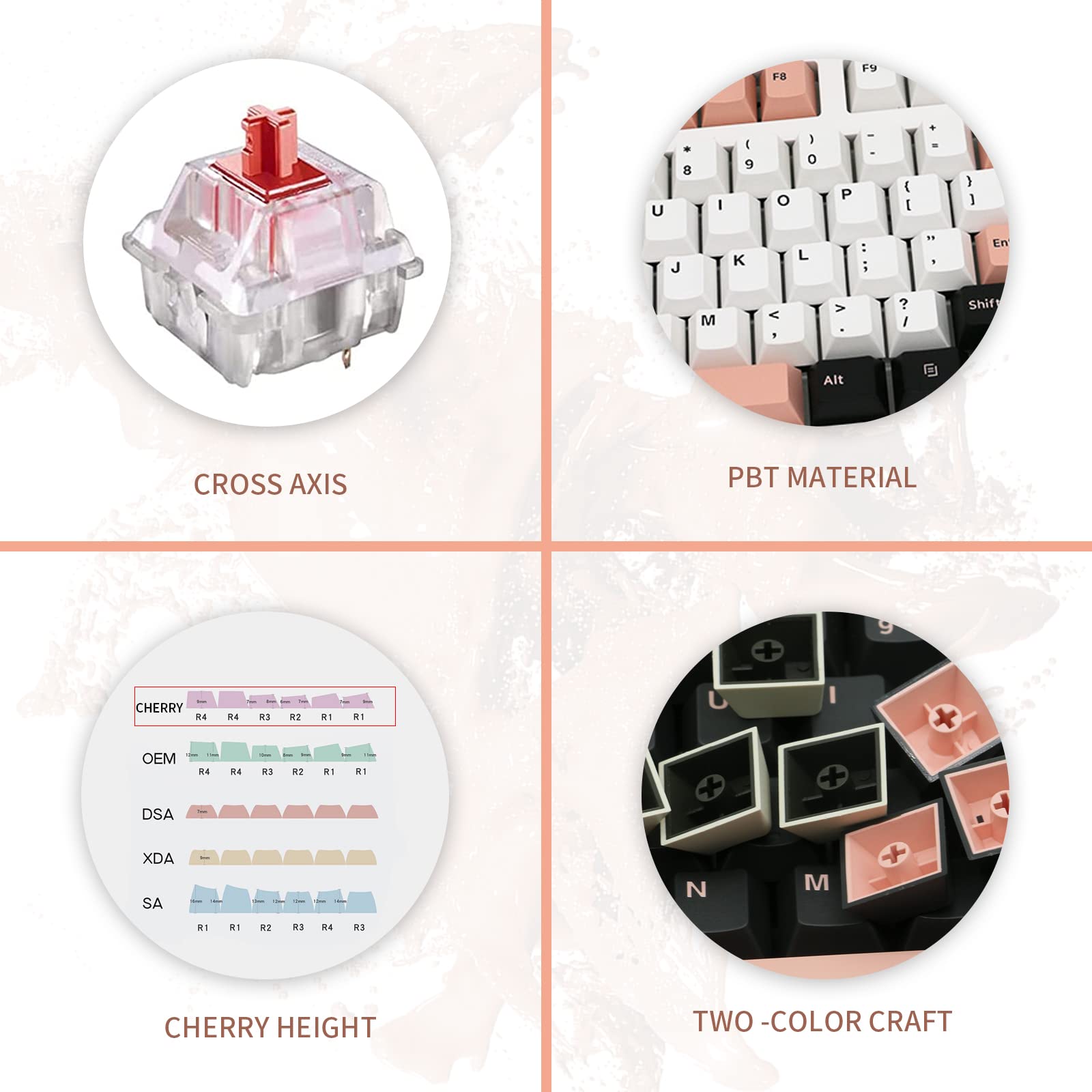 Mua 160 Keys Pink Keycap, Doubleshot PBT Keycap Set Cherry Profile ...