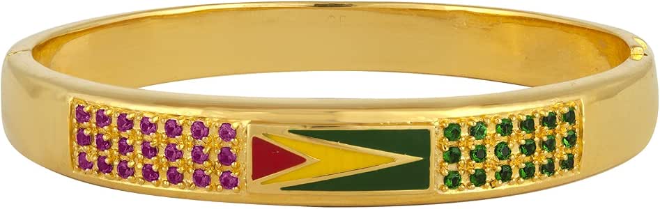 24 karat Gold Bonded Guyana Flag band/bracelet