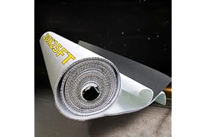 COOCURE 20X25FT thermalized HDPE pond liner with two sides woven fabric, Pond liners for outdoor ponds, 15Mil thickness HDPE with 120g woven fabric both sides liner for KOI/Fish, Duck and Waterscape ponds.