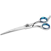 Laazar Pro 7-inch Curved Pet Grooming Scissors – Premium Steel, Blue Handle, Sharp Blades For Dogs & Cats