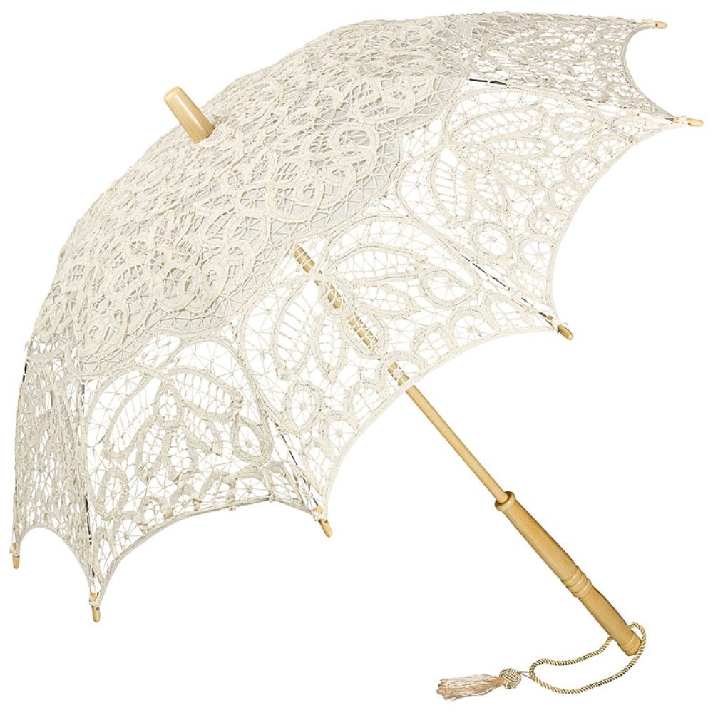 VON LILIENFELD® Lace Bridal Wedding Umbrella Parasol Vivienne creme