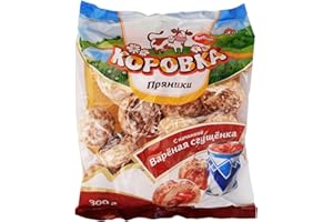 GENERIC Imported Russian Soft Gingerbread Prianiki Korovka with Condensed Milk Filling by Rot Front - Set of 4-10.58oz / 300g