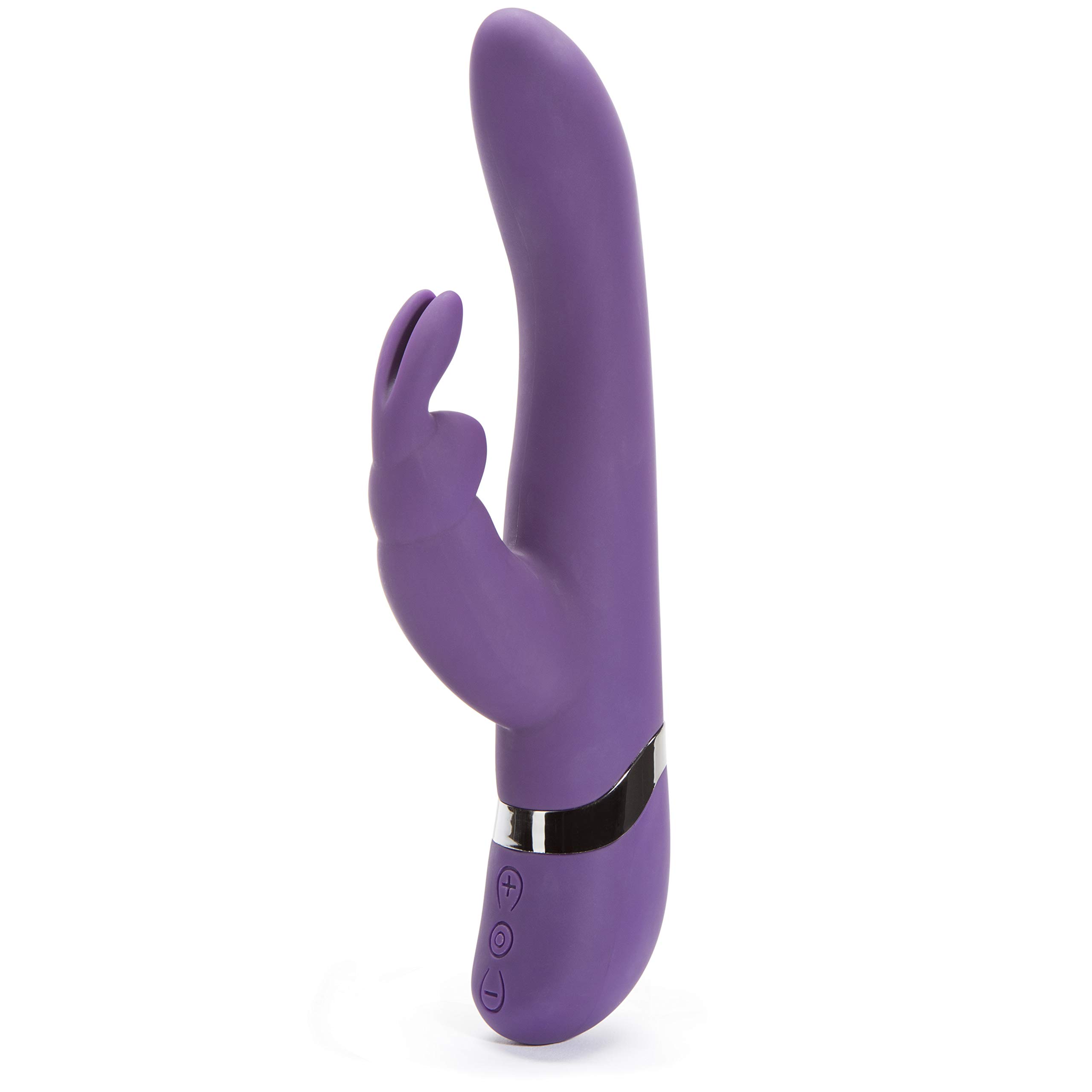 Lovehoney Desire Rabbit Vibrator - 5 Inch Silicone G Spot Vibrator for Women - 8 Patterns & 12 Speeds - Dual Stimulation Adult Sex Toy - Rechargeable & Waterproof - Purple