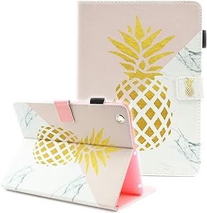 iPad 4th Generation Case, iPad 4 Case, iPad 3/2 Case, Fvimi Multi-Angle Viewing Folio Stand Smart Leather Cover with Auto Sleep/Wake for Apple iPad 2, iPad 3 & iPad 4th Generation, Cute Pineapple