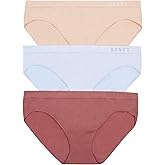 Bonds womens Seamless Invisi Hipster Underwear in Cotton-rich Blend for Women, 3-pack