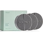 SEACRET Dead Sea Mud Soap Bar - Deep Pore Purifying & Refining Facial Cleanser with 21+ Minerals and Witch Hazel, Natural Exfoliating Spa Bar for Normal to Oily Skin, SLS-Free, Fragrance-Free, 4.4 oz