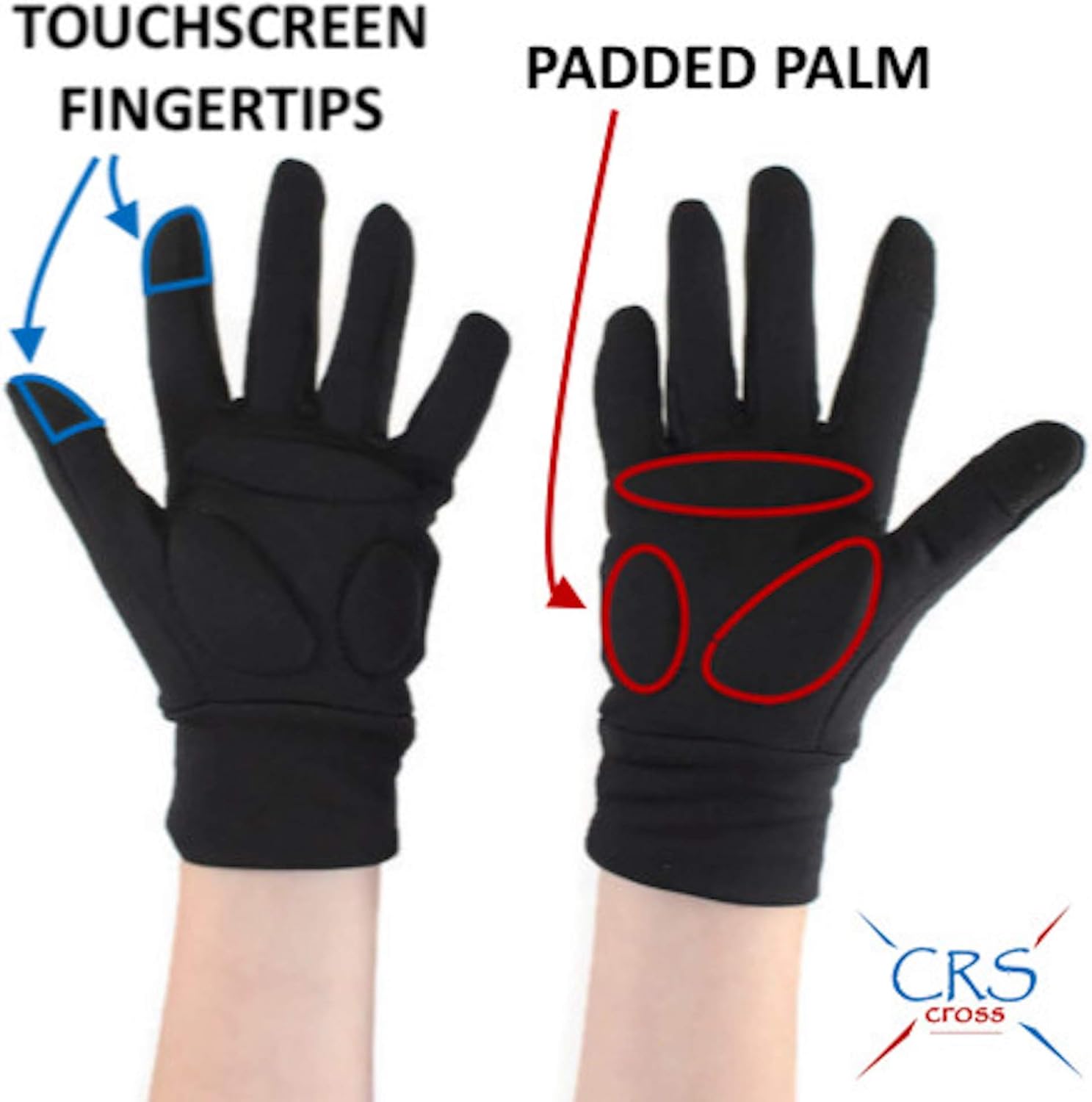 CRS Cross Figure Skating Gloves - Warm Padded Protection for Practice, Competition, or Testing/Examination : Sports & Outdoors