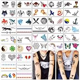 Yazhiji 36 Sheets Temporary Tattoos for Kids Boys Girls Adults Great Party Favors and Decorations