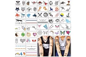 Yazhiji 36 Sheets Temporary Tattoos for Kids Boys Girls Adults Great Party Favors and Decorations