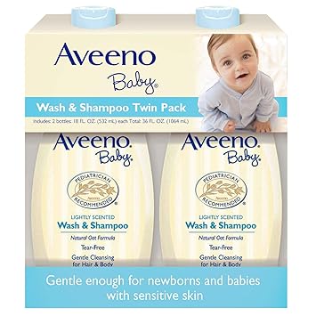 aveeno baby wash and shampoo twin pack