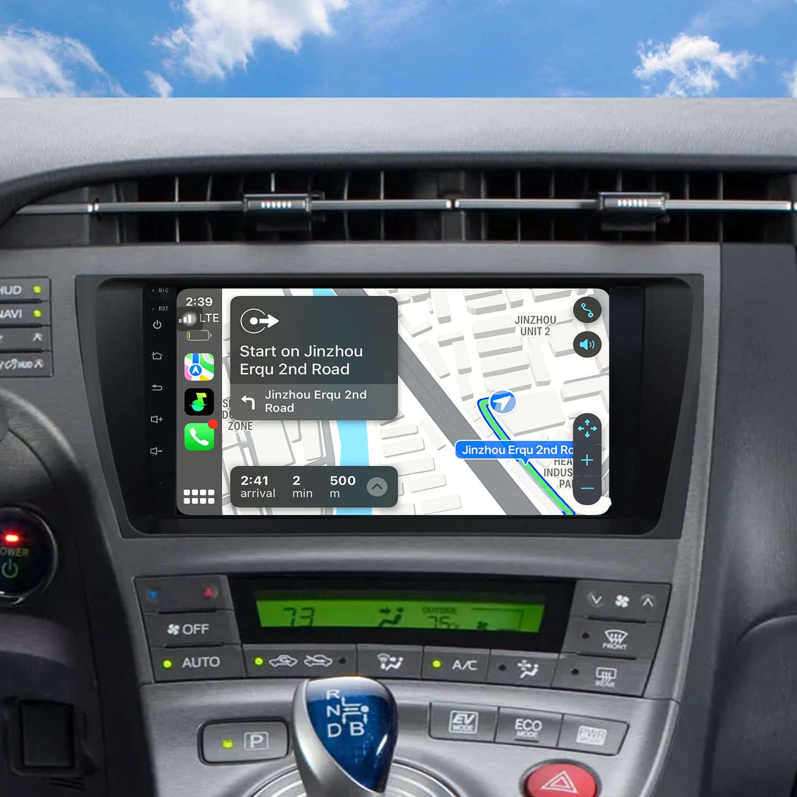 Photo 1 of Car Stereo Radio for Toyota Prius 2010 2011 2012 2013 2014 2015 Radio Replacement 9 inch Touch Screen Wireless CarPlay & Android Auto GPS Navigation Bluetooth 4G WiFi DSP SWC FM/AM/RDS Backup Camera