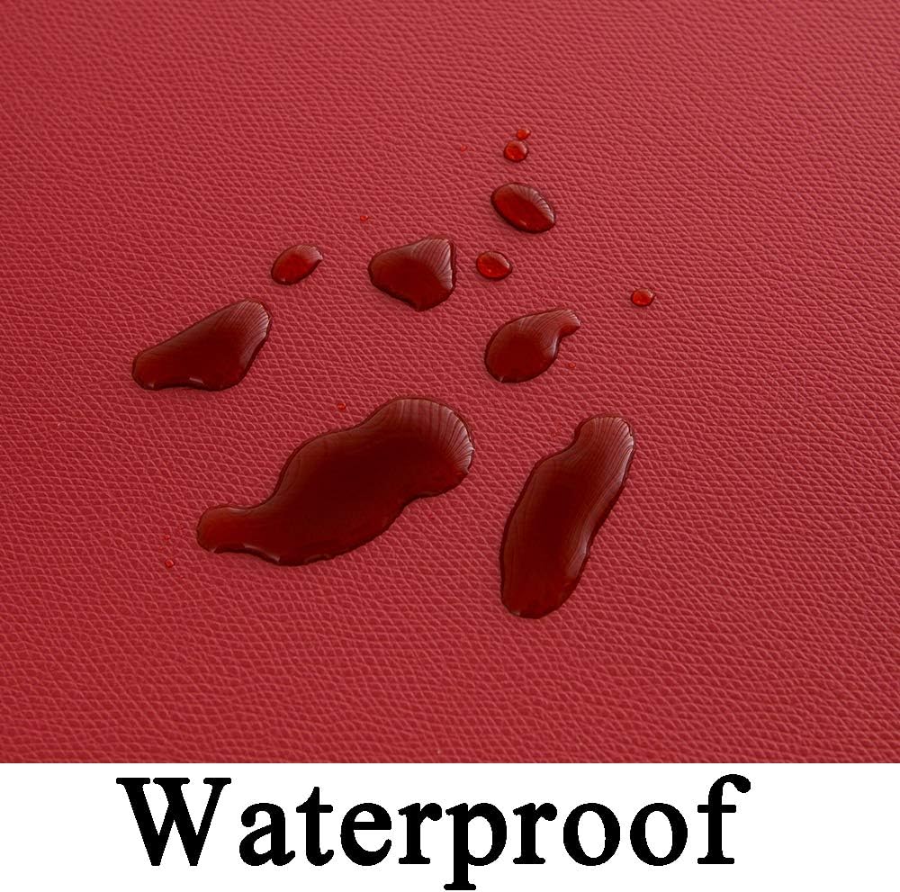 DOLOPL Placemats Red Placemat Leather Table Mats Set of 6 Heat Resistant Easy to Clean Wipeable Waterproof Washable Outdoor Placemats for Kitchen Dining Patio Table: Home & Kitchen