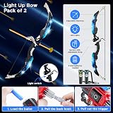 VATOS 2 Pack Archery Set Light Up Bow & Arrow Toy Cup Target 29 in Dart Board view 3