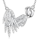Feijiesi Miscarriage Keepsake Necklace Sterling Silver Angel Baby Memorial Gift Memorial Miscarriage Jewelry for Women