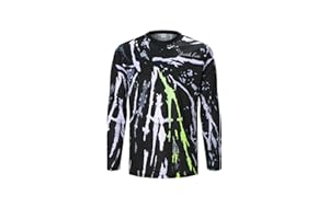 ZesiikLvie Mountain Bike Jersey Mens Long Sleeve Motocross Jersey Cycling Jersey Breathable Quick Dry Downhill BMX Off-Road