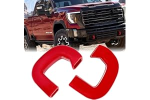 YINNIANETS Front Tow Hook Cover Compatible with 2019-2024 GMC Sierra 1500, Customized Tow Hook Cover Fits for 2019-2024 GMC Sierra 1500 Accessories (RED)