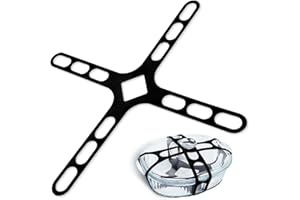 Dormercy Lid Latch Compatible with Crockpots, Crisscross Silicone Universal Securing Strap for Casserole Dishes, Pots, Pans, 