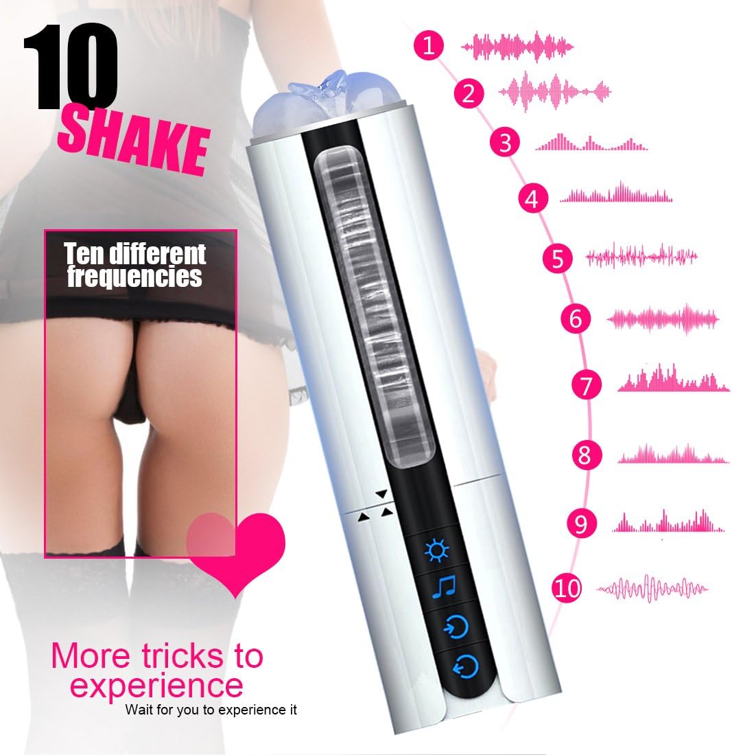 Skin-Friendly Feeling Mouth Lifelike Blowjob Stroker Fully Automatic Male Másterbrators Toy for Men Relaxation Aircraft Male Intelligent Voice，Delivery Secret