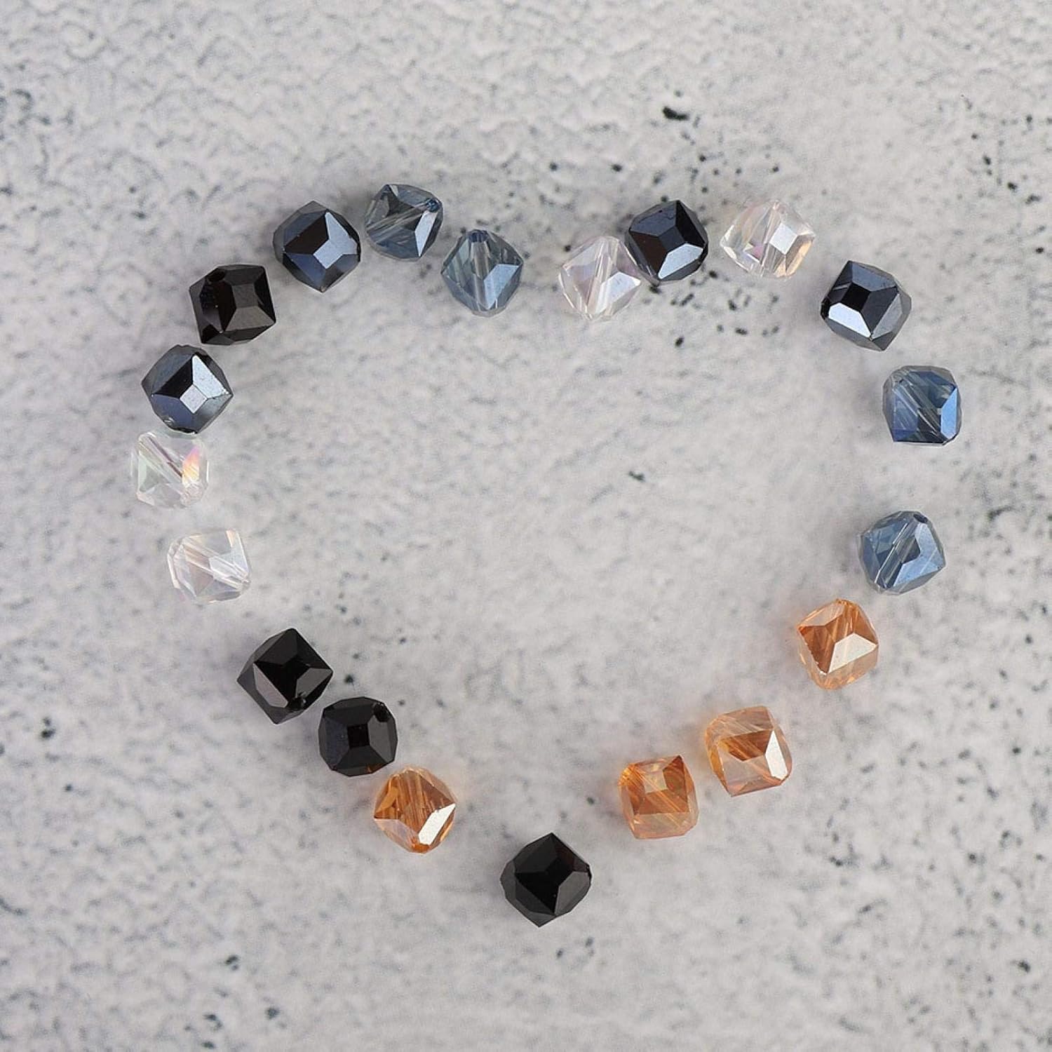 Artificial Crystal Beads, with Diagonal Hole 8mm/0.3In DIY Jewelry