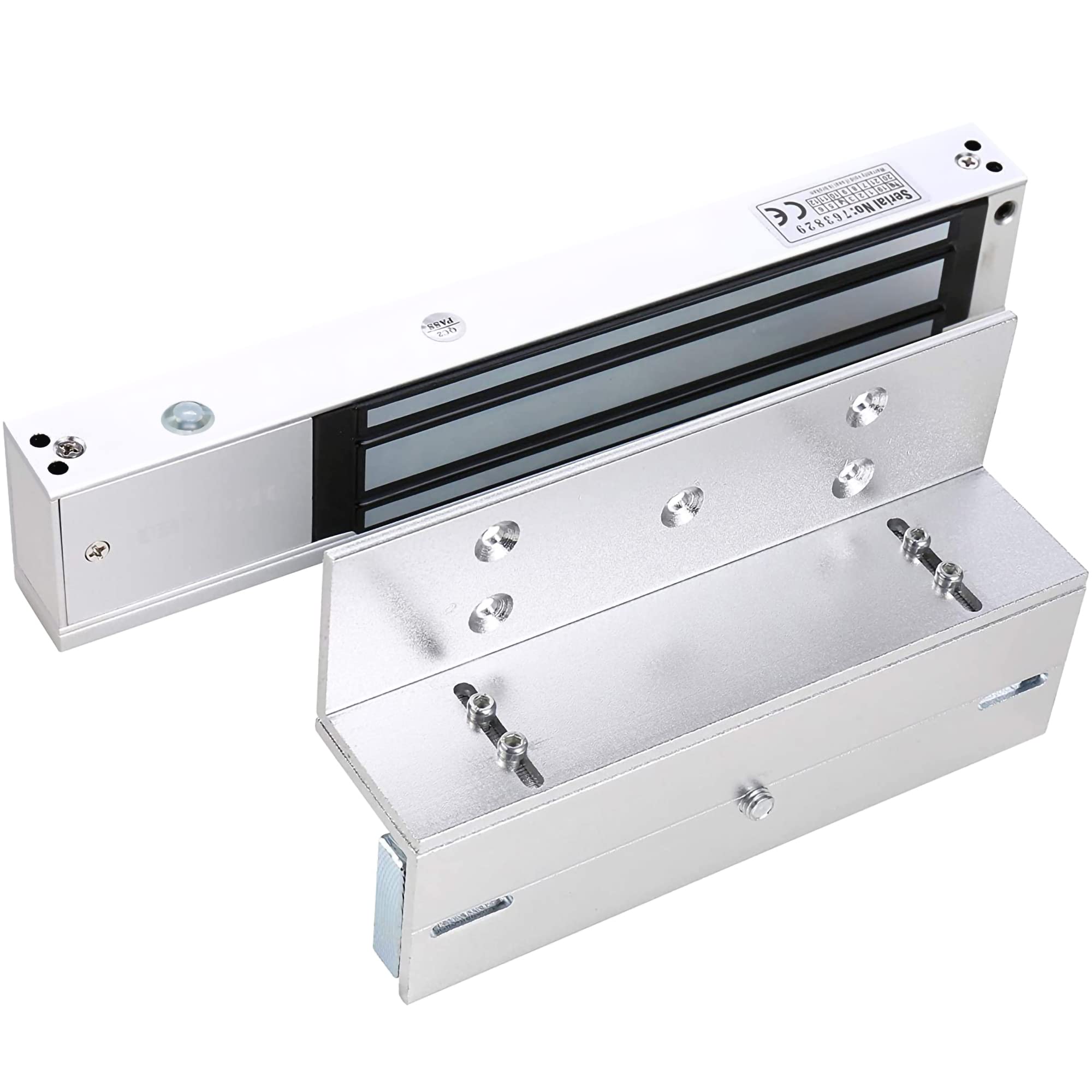 UHPPOTE 280kg Holding Force Electric Magnetic Lock with ZL Mount Bracket for Inswinging Door