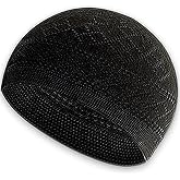 Kapobia Kufi Hats for Men, Muslim Clothes for Men,%100 Breathable Skull Beanie, Crochet Cap, Handicraft Taqiyah, Cufi, Kufe