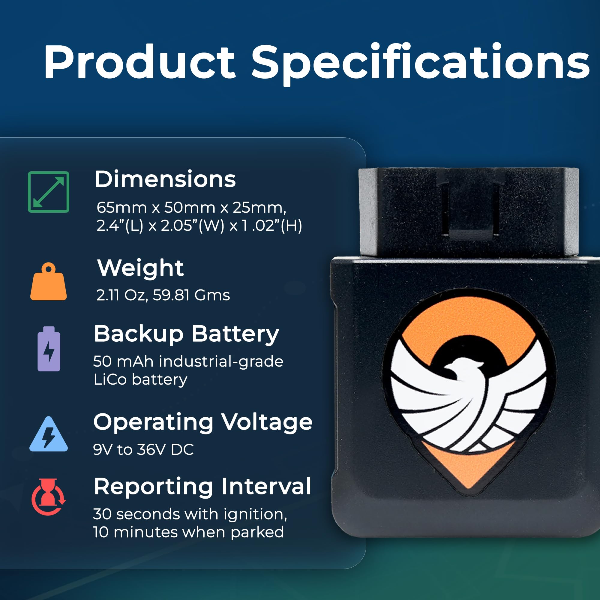 Trackhawk OBD GPS Tracker for Vehicles - Plug & Play 4G LTE Tracker for Cars, Trucks, SUVs, and Fleets - Live Tracking, Geofence Alerts, Speed Monitoring, Subscription Required