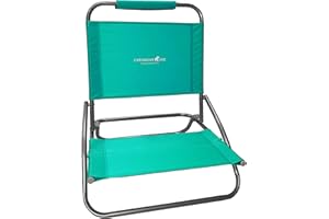 Caribbean Joe Folding Beach Chair, 1 Position Lightweight and Portable Foldable Outdoor Camping Chair, Teal