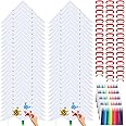 Libima DIY Kites for Kids Bulk Kite Making Kit Bulk Kite String Bulk Large Kites for Adults Giant DIY Blank Kite with Watercolor Pens and Kite Strings, Decorating Coloring Kite