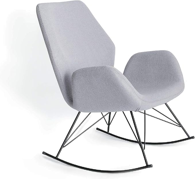 Bryce Light Grey Rocking Chair for Adults Roseland Furniture Comfy