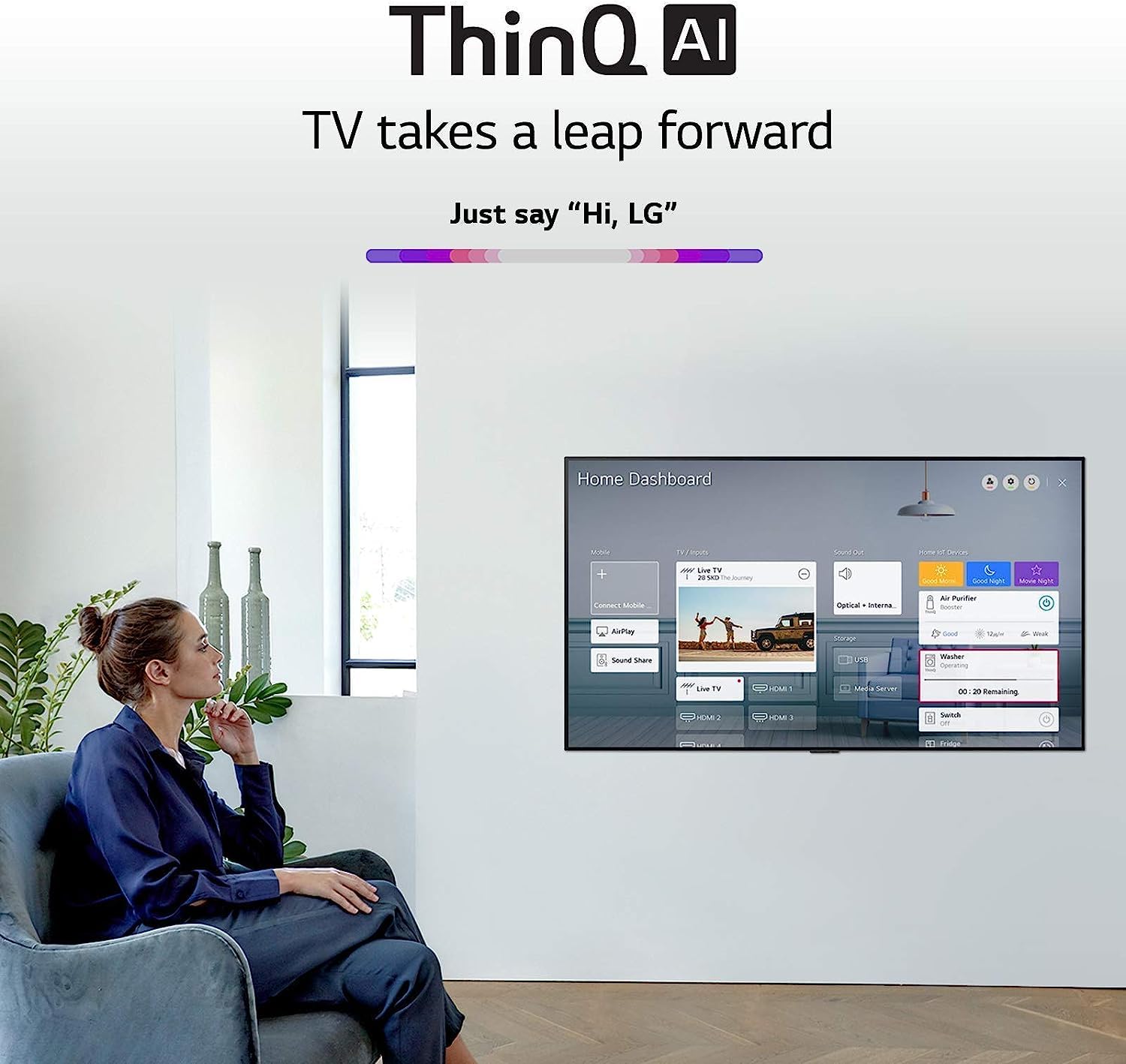 LG OLED C1 Series 65” Alexa Built-in 4k Smart TV (3840 x 2160), 120Hz Refresh Rate, AI-Powered 4K, Dolby Cinema, WiSA Ready, Gaming Mode (OLED65C1PUB, 2021)