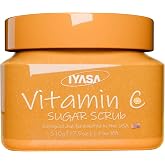 IYASA Vitamin C Sugar Scrub for Body - Exfoliating Body Scrub for Dark Spots, Dull &amp; Uneven Skin Tone - Smooths, Softens &amp; Reveals Brighter-Looking Skin - Made for Melanin-Rich Skin - 17.9 oz