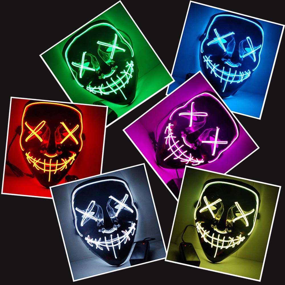 5 Fasce Per Capelli Con Fiori A LED - Si Illuminano Al Buio, Multicolore, Per Halloween E Feste, Diametro 18 Cm